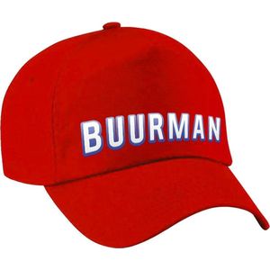 Buurman en buurman verkleed pet rood voor kinderen - verkleedaccessoire - petten / baseball cap - Buurman / carnaval