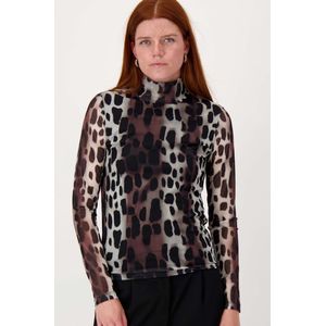 Zusss - Mesh Top - Multicolor - Giraf Print