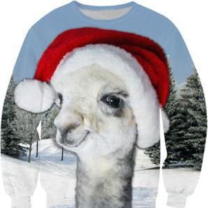 Lama met een kerstmuts op Foute kersttrui - Maat: M - Kerstmis trui - Heren kersttrui - Dames kersttrui - Foute kersttruien - Kerst outfit - Kerstkleding - Lelijke kersttrui - Gekke kersttrui -