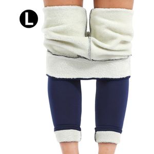 Bovista Winter Panty - Gevoerde Panty - Fleece panty - Legging Thermo Panty - Warme Panty - Elastisch - Hoge Taille - Maat L - Blauw