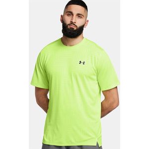 Under Armour - Tech Vent Geotessa - T-shirt - Groen - Korte Mouwen