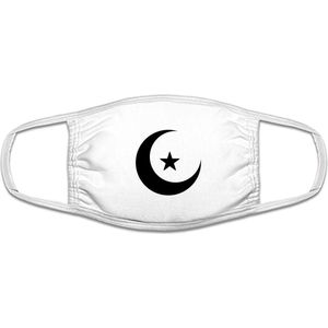 Islam mondkapje | Moslim | gezichtsmasker | bescherming | bedrukt | logo | Zwart mondmasker van katoen, uitwasbaar & herbruikbaar. Geschikt voor OV