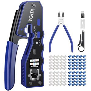 RJ45 Krimptangset voor Cat5/Cat6 Netwerkkabels - Ergonomisch en Compact