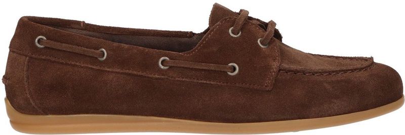 La Strada - Suède Leren Mocassin - Donkerbruin - Dames