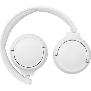 Draadloze Bluetooth-Koptelefoon Over Het Oor met Zuiver Basgeluid - Headset met Afstandsbediening en Ingebouwde Microfoon - In Wit