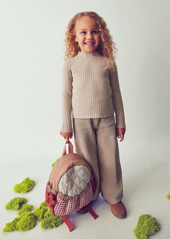 Mayoral - Meisjes Set - Geribbelde Gebreide Stof - Lange Mouwen - Ruches