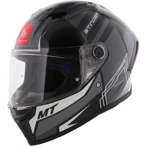 MT Stinger 2 integraalhelm Tron glans zwart grijs XL