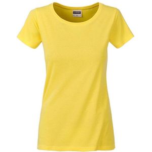 James and Nicholson Dames/dames Basic Organic Katoenen T-Shirt (Geel)