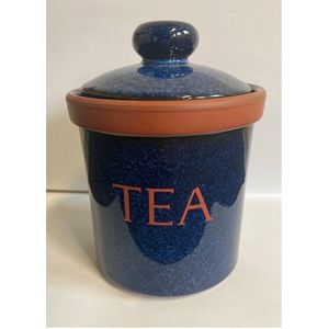 Henry Watson Pottery Suffolk Tableware VINTAGE Thee voorraad pot OP=OP Donker blauw collectors vintage item