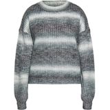 Usha - Trui - Antraciet - Grafiet - Wit - Ronde Hals - Lange Mouwen