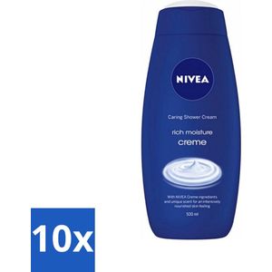 NIVEA - Douchecrème - Rijke Hydratatie - Voedend Huidgevoel - 500 ml - Bulkverpakking - 10 stuks