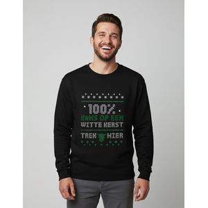 100% Witte Kerst | Sweater - Zwart - M
