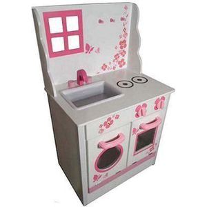 Playwood - Speel Keuken Wit met Roze