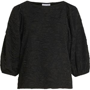 Vila - Videvera Boatneck - T-shirt - Zwart - 3/4 Mouwen