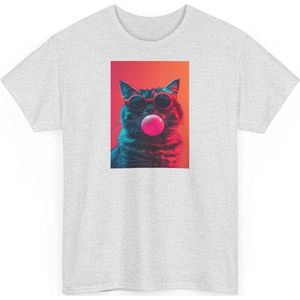 Cat Bubble - T-shirt - Grijs - L