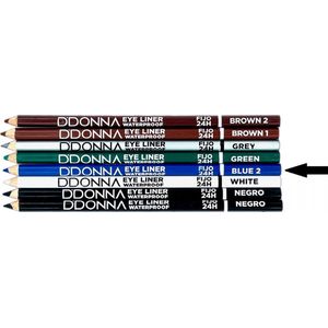D'Donna - Extra lang oogpotlood met puntenslijper - Blauw / Eye Liner - Blue - Waterproof - 1 stuks