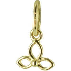 Silventi 9NBSAM-G200264 Gouden Hangertje - Dames - Lotusbloem - 3,5 x 5 mm - 14 Karaat - Bedel - Goud