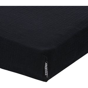 Snoozzz Hoeslaken Wieg - 40x80cm - 100% Hydrofiel Katoen - Zwart