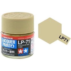 Tamiya LP-71 Champagne Gold - Gloss - Lacquer Paint - 10ml Verf potje