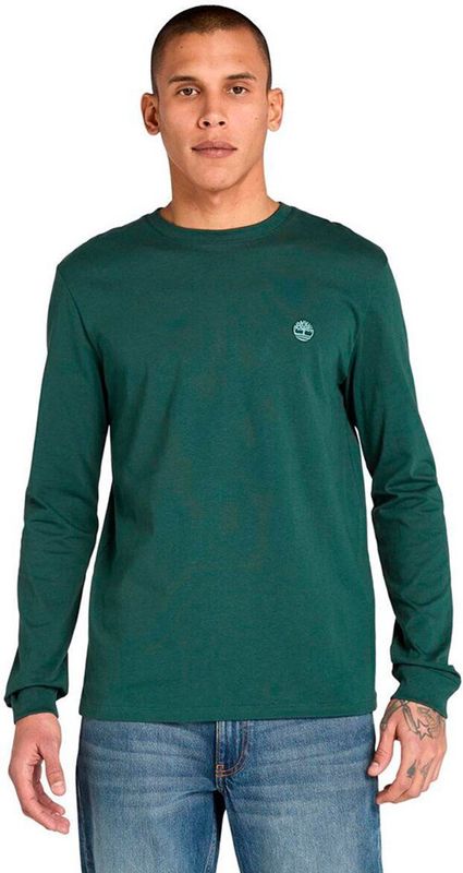 Timberland - TB0A2BQ33171 - T-shirt - Groen - Lange Mouwen - Casual - Katoen