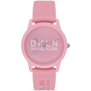 Daniel Klein DK.1.12645-4 - Horloge - Analoog - Dames - Vrouwen - siliconen band - rond - Roze