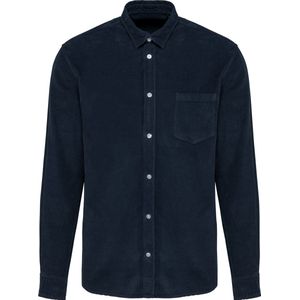 Kariban Heren overhemd met lange mouwen in ribfluweel K599 - Washed dark navy - 3XL