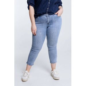 Paprika Slim 7/8-jeans 'Louise' met geborduurde bloemen