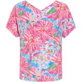 usha - T-shirt - V-hals - Korte Mouwen - Bloemenprint