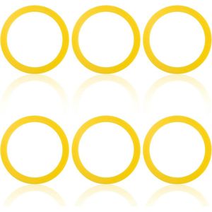 Allecto Plus - 6 stuks Siliconen spoelklepafdichtingen voor toilet | Duurzaam en compatibel met K-GP1059291 | Geel | Praktische accessoires.