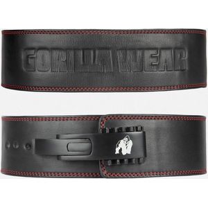 Gorilla Wear Halterriem - 4 Inch Premium Leather Lever Belt - Zwart - L/XL
