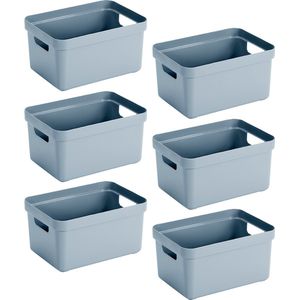 Sunware - Sigma home opbergbox 5L blauw - Set van 6
