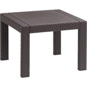 Allibert by Keter, Victoria, Brown, Square, Plastic, Flat Rattan-Effect Garden Table