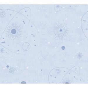 HEELAL BEHANG | Sterren en planeten - Blauw Wit - A.S. Création Lilly & Luis