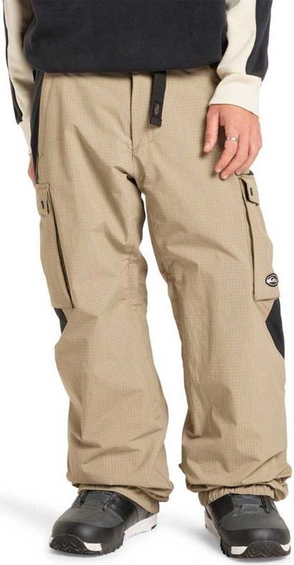 Quiksilver - Snow Down - Cargobroek - Beige - Technische Sneeuwbroek voor Heren