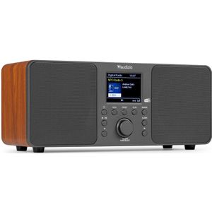DAB radio met Bluetooth - Audizio Genua - DAB+ radio, FM radio - Auto scan - Donkergrijs