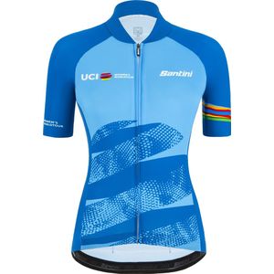 Santini Fietsshirt korte mouwen Dames Blauw - Uci Women'S World Tour Eco Jersey - Uci Official - L