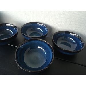 PASCALE NAESSENS KOM M DONKERBLAUW GEGLAZUURD PURE 16 CM X 6 CM (4 stuks)