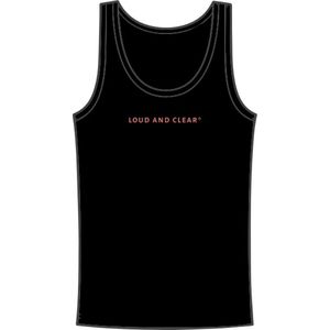 LOUD AND CLEAR® - Tanktop - Onderhemd - Zwart - Mouwloos - Heren - Dames - Maat XS