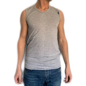 Embrator mannen Tank-Top met V-hals licht grijs melange maat M
