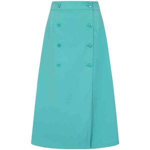 Banned - Hanna Heart Lange rok - 2XL - Turquoise