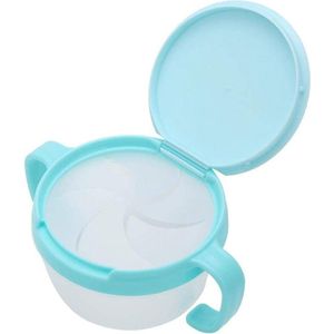 Twee handvatten - Lekvrije snackvanger Voerbak Snackcontainer voor kinderen - Baby-peuters (blauw) .
