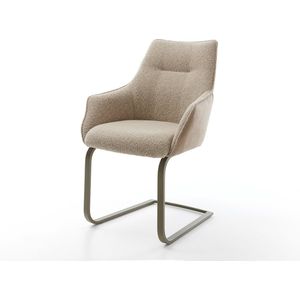 Sledestoel Alja-Flex met armleuning sledemodel vlak afwerking met titanium materiaalmix mud pocketveer kern