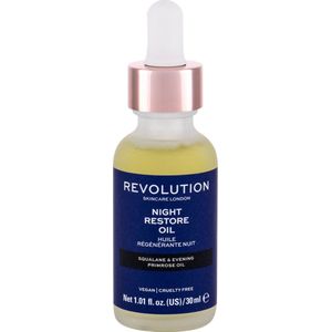 Makeup Revolution - Skincare Night Restore Oil Squalana And Evening Primrose Oil - Moisturizing Serum In Oil For The Night
