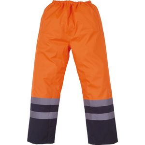 Yoko Hi vis waterproof over trousers YHVS46 - Hi Vis Orange / Navy - L