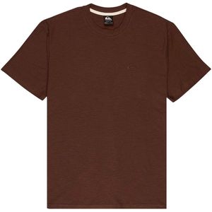 Quiksilver - Slub Roundneck - T-shirt - Bruin - Korte Mouwen