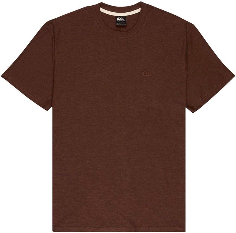 Quiksilver - Slub Roundneck - T-shirt - Bruin - Korte Mouwen