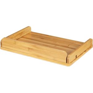 Klembaar tafeltje voor aan het bed - Bamboe plank voor bedframe - Bedtafeltje voor boeken telefoon oplader - Nachtkastje - Bedplank Beside shelf