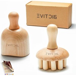 Swedish cup set for maderotherapy - lymphatic drainage leg massager - cellulite circulation - BICTIVE mushroom body maderotherapy