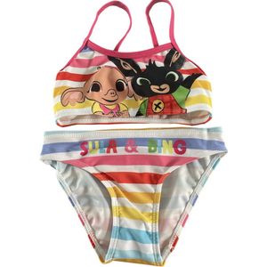 Bing Bikini Zwemkleding Bing en Sula Gestreept Roze Maat 104/110