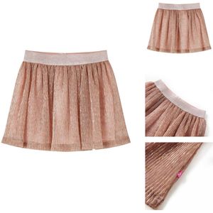 vidaXL Kinderrokje - Kinderrokjes - Kinderkleding - Kinderkled - Kinderrokje met glitters 128 zachtroze
